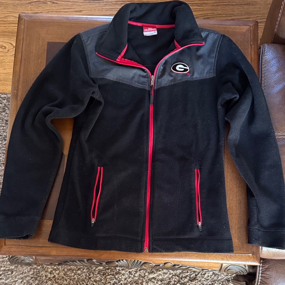 UGA Women's fit Black and Red Varsity fleece